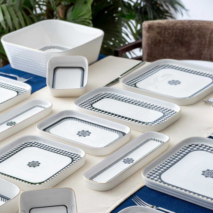 Acar Kiara 6 kişilik Porselen Yemek ve Kahvaltı Takımı