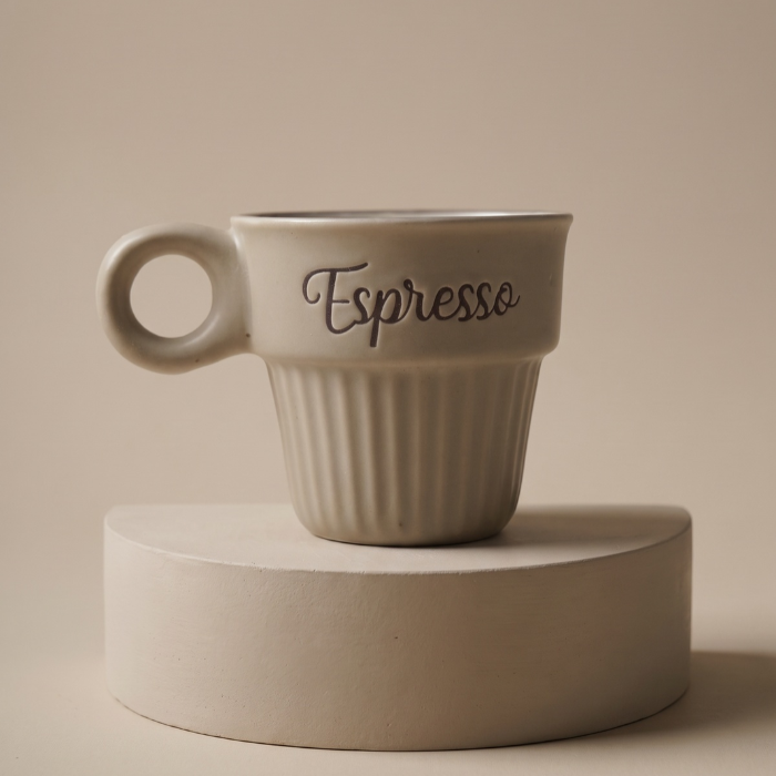 Acar Cozy Porselen Espresso Bardağı Bej, 70ml