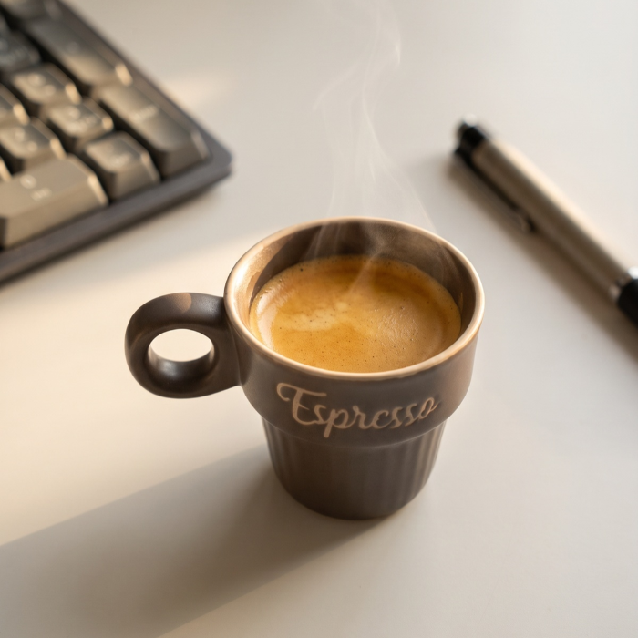 Acar Cozy Espressotasse aus Porzellan Braun, 70ml