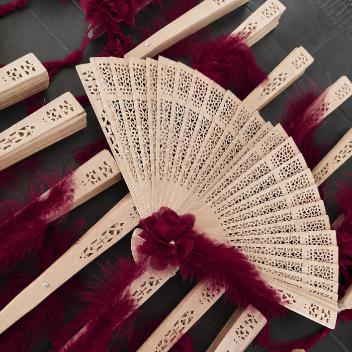 Sandelholz Fächer Gastgeschenk für Henna & Hochzeit – Kına ve Düğün Yelpazesi