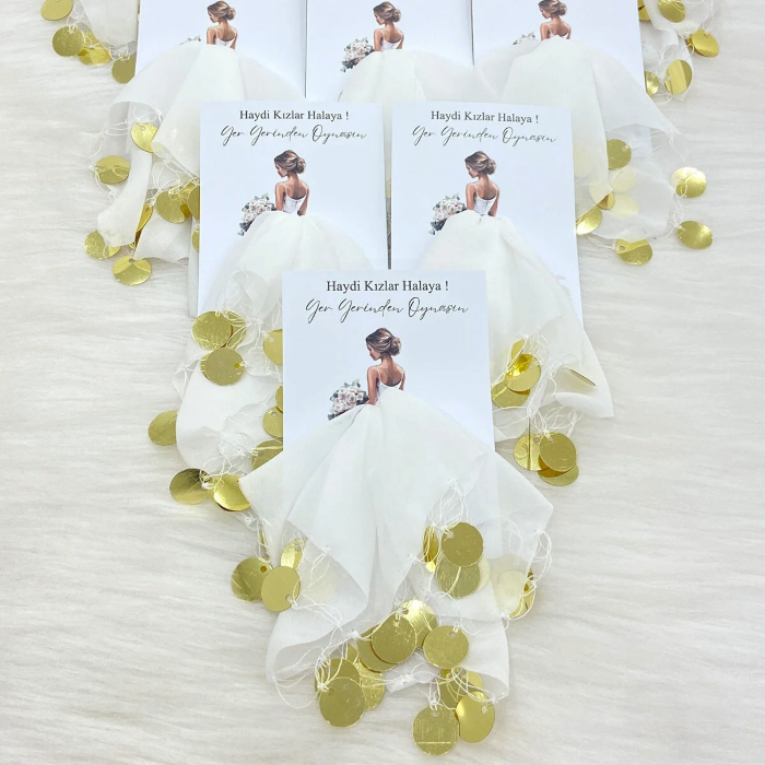 Kartlı Hediyelik Halay Mendili - Gastgeschenk Halay-Tuch mit Karte