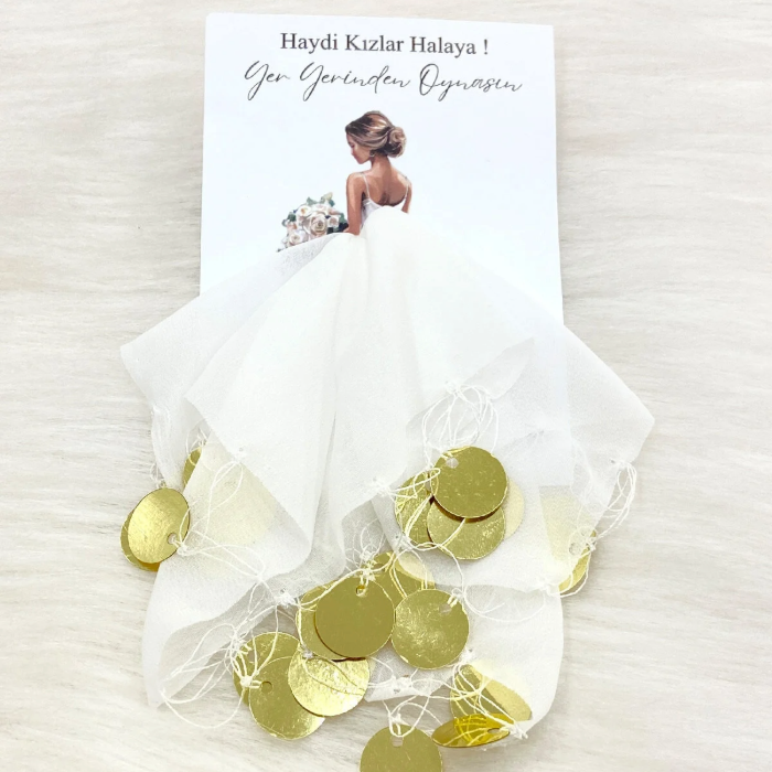 Kartlı Hediyelik Halay Mendili - Gastgeschenk Halay-Tuch mit Karte