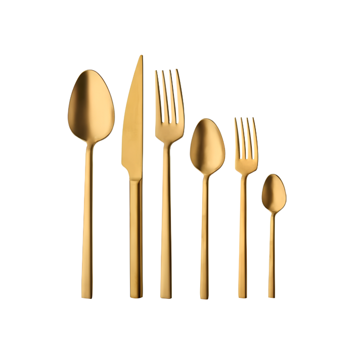 Almina Haven Gold Mat 6 kişilik Çatal Bıçak seti