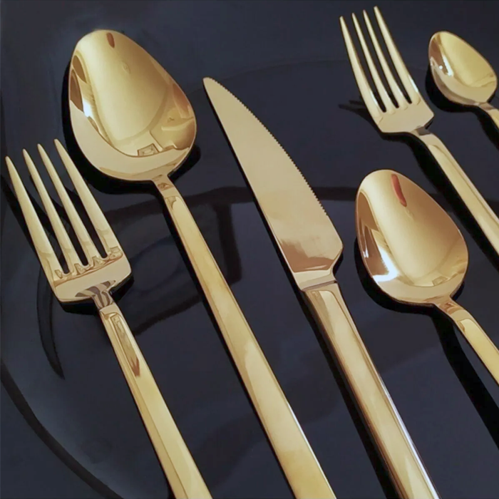 Almina Haven Gold 6 kişilik Çatal Bıçak seti