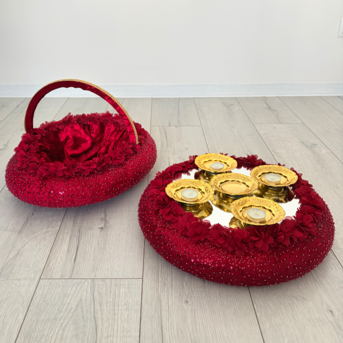 Kına Sepet ve Tepsı Takımı - Henna Korb und Tablett Set