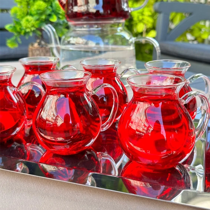 Mulex Keyf-i Âla Kulplu Çay Bardağı - Mulex Kefyi Ala Tombik Kulplu Çay Bardağı