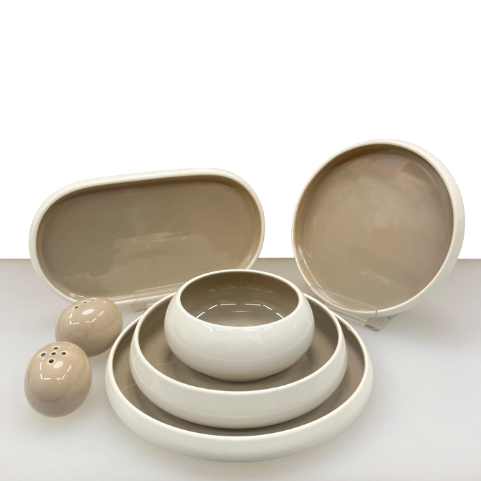 Mulex Moon Duo Porzellan-Tafelservice für 6 Personen