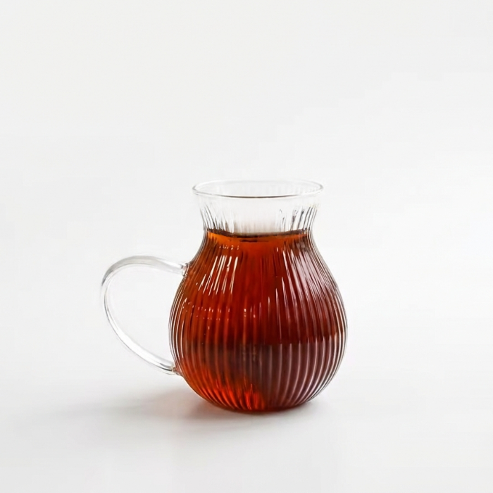 Mulex Riffle Teegläser mit Henkel - Mulex Riffle Kulplu Çay Bardağı