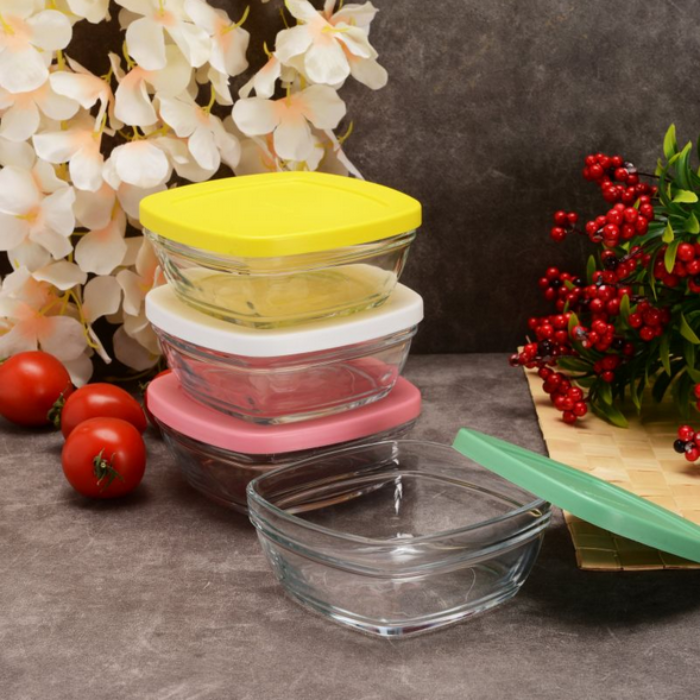Paşabahçe 4'lü Pudding Saklama Kabı