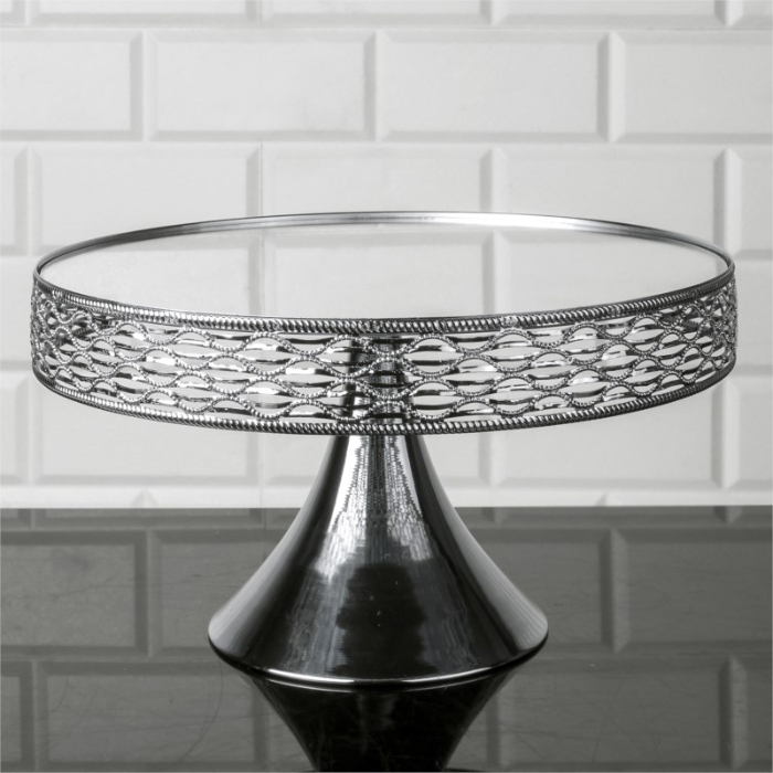 Aynalı Pastalik - Tortenplatte mit Spiegelglas