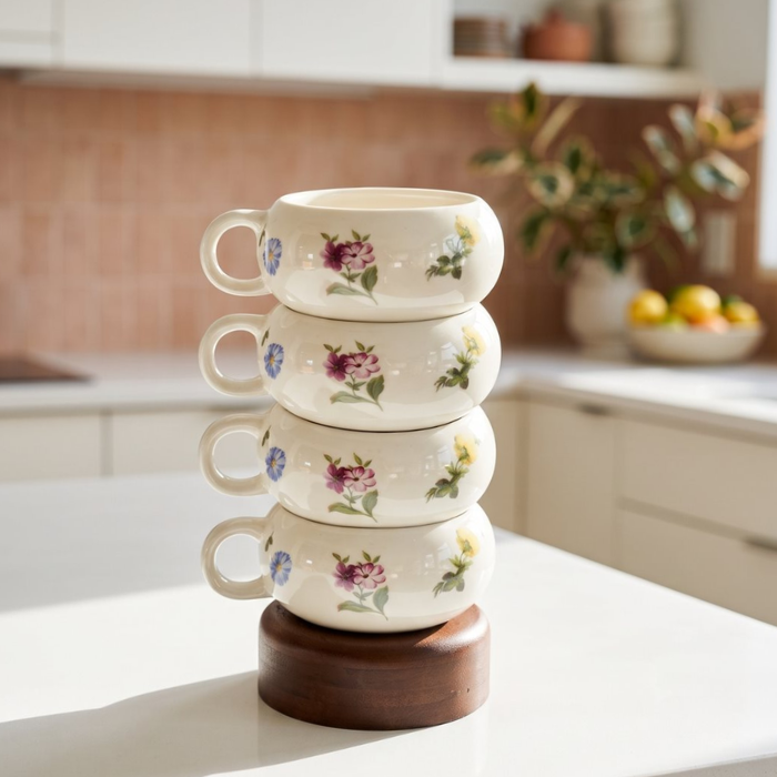 Acar Petit Fleur Tassen-Set für 4 Personen