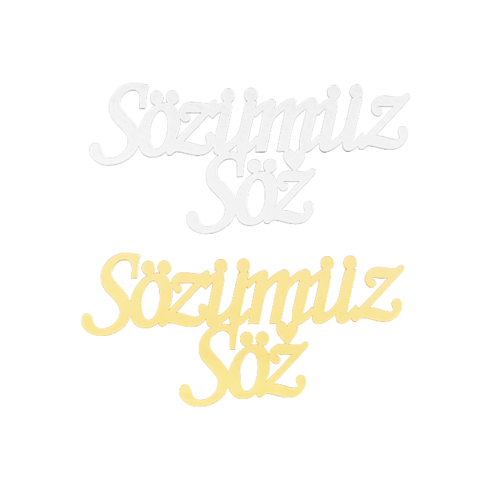 "Sözümüz Söz" Wörter aus Plexiglas - Pleksi Kelimeler