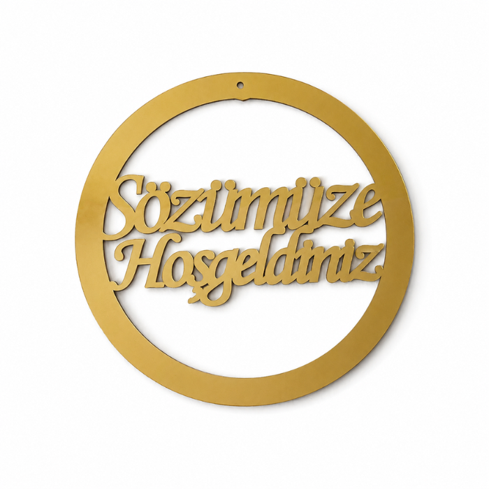 Plexiglas Türschild Deko - Kapı Süsü - Sözümüze Hoşgeldiniz