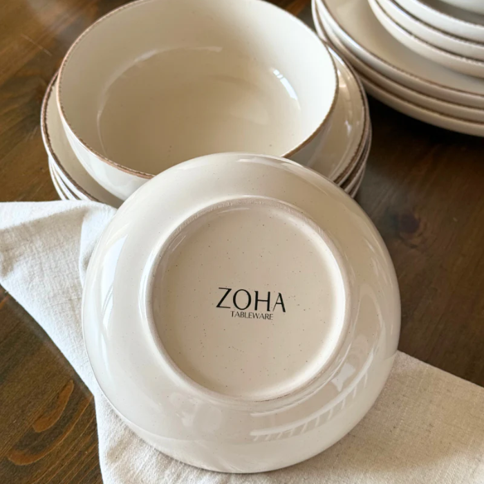Zoha Milano Steingut-Tafelservice für 6 Personen