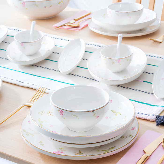 Acar Hadley Porzellan-Tafelservice und Frühstücksset für 6 Personen