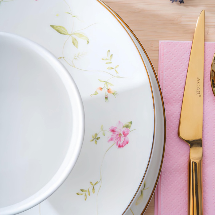 Acar Hadley Porzellan-Tafelservice und Frühstücksset für 6 Personen