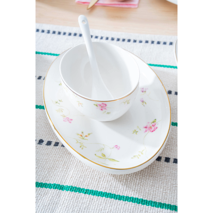 Acar Hadley Porzellan-Tafelservice und Frühstücksset für 6 Personen