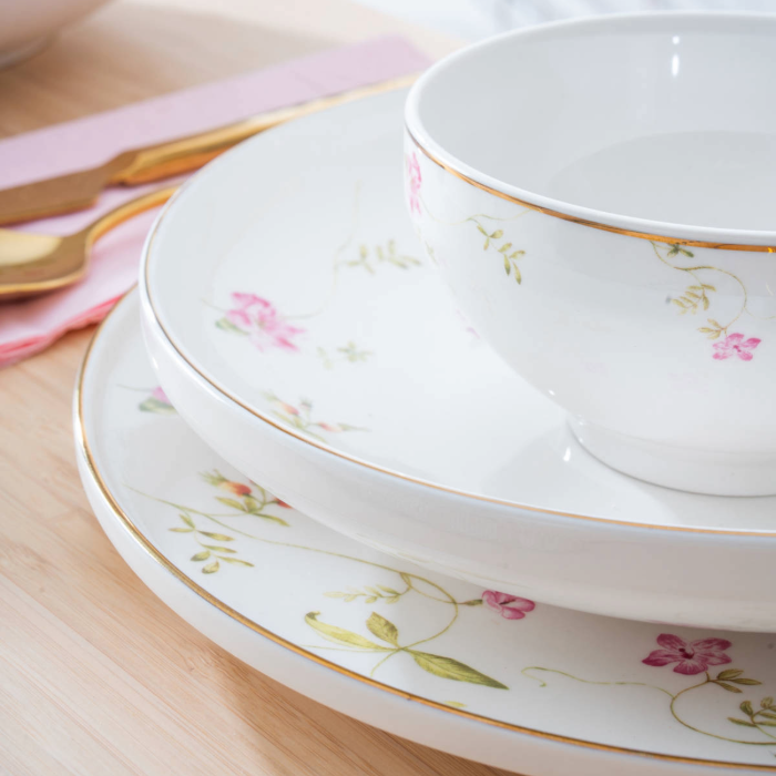 Acar Hadley Porzellan-Tafelservice und Frühstücksset für 6 Personen