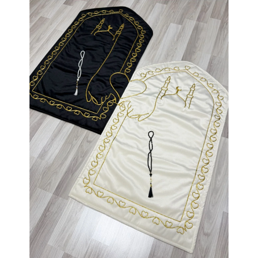 Kalplı Çift Seccade - Gebetsteppich-Set für Paare