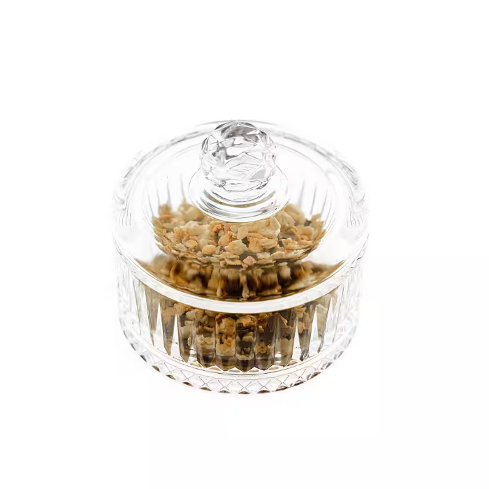 Almina Riffle Glasschale mit Deckel