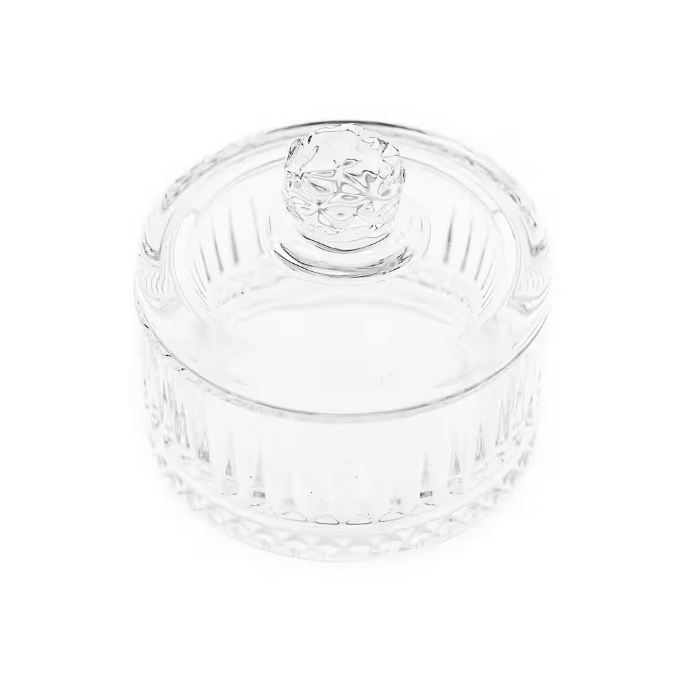 Almina Riffle Glasschale mit Deckel