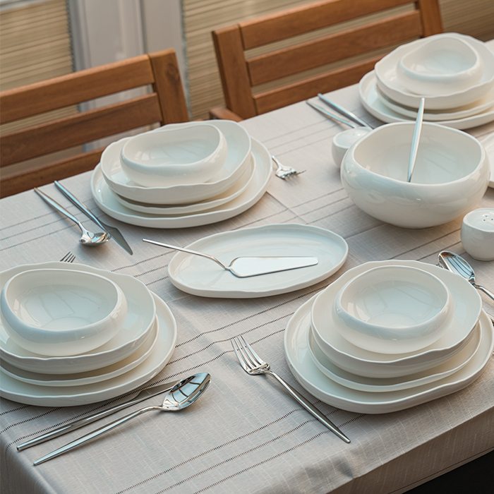 Acar New Barles Porzellan-Tafelservice für 6 Personen