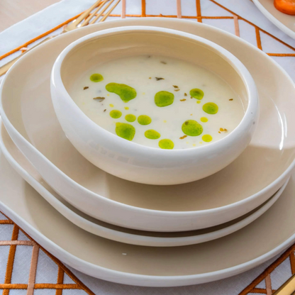 VORBESTELLUNG: Acar Barles Beige Porzellan-Tafelservice für 6 Personen