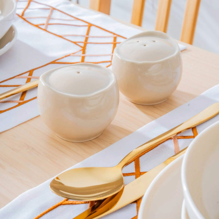 Planet Collection │ Acar Barles Beige Porzellan-Tafelservice für 6 Personen – Sinanoğulları