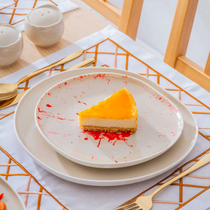 VORBESTELLUNG: Acar Barles Beige Porzellan-Tafelservice für 6 Personen