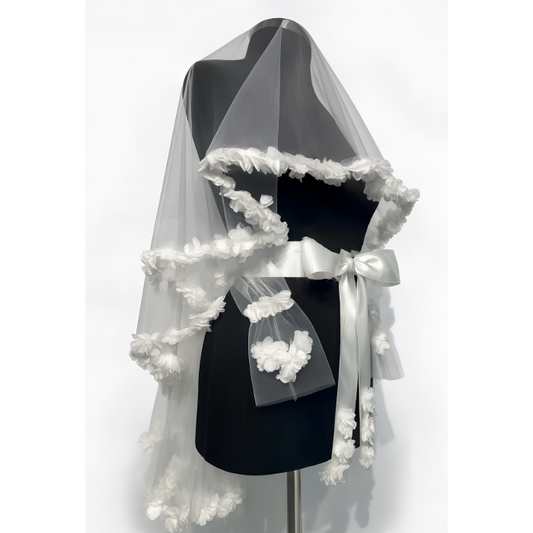 Gelin Duvak – Braut Schleier mit Blumenrand