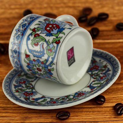 Kaya Home Çini Mokkatassenset - Kaya Home Çini Desen Türk Kahve Fincan Seti