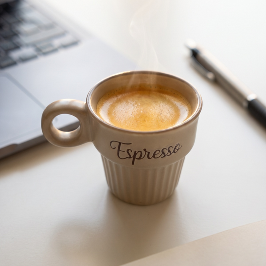 Acar Cozy Espressotasse aus Porzellan Beige, 70ml