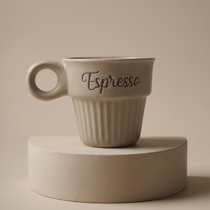 Acar Cozy Porselen Espresso Bardağı Bej, 70ml