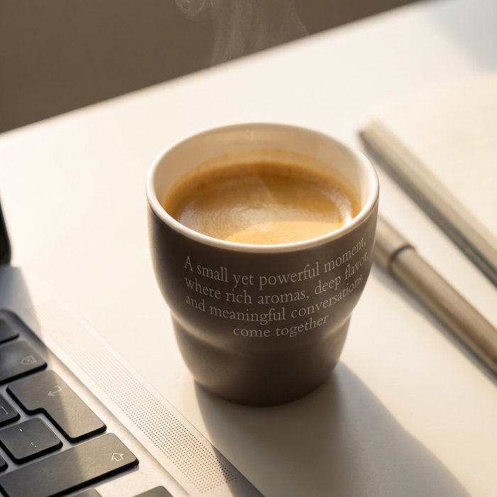 Acar Cozy Espressotasse aus Porzellan Braun, 120ml
