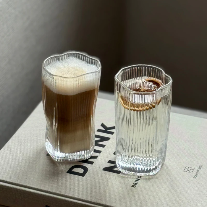 Diamond Stripe Wave Longdrink-Gläser, 6 Stück, 270ml