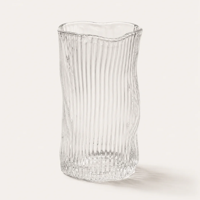 Diamond Stripe Wave Longdrink-Gläser, 6 Stück, 270ml