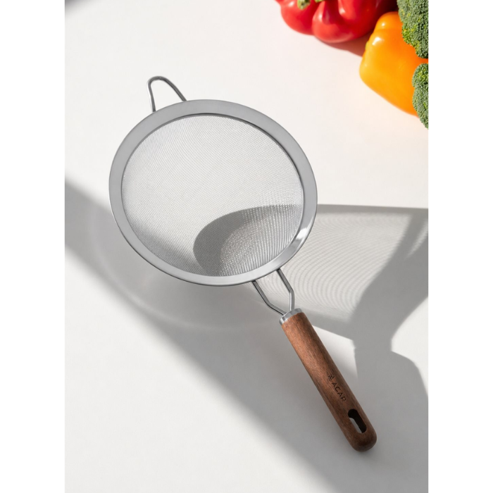 Acar Elitecraft Akasya Ahşap Süzgeç, 18 cm