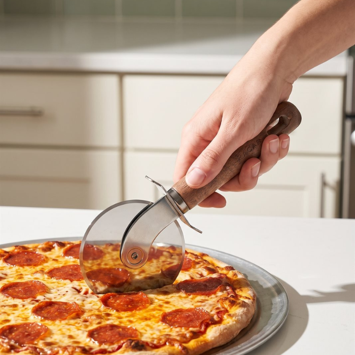 Acar Elitecraft Akasya Ahşap Pizza Kesici