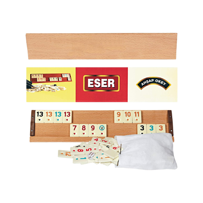 ESER Okey Holz Rummikub Set - Okey Takimi