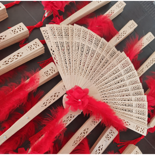 Sandelholz Fächer Gastgeschenk für Henna & Hochzeit – Kına ve Düğün Yelpazesi