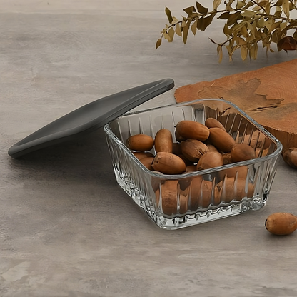 Pasabahce Frezya Snackschale mit Deckel, 4 Stück