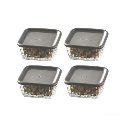 Pasabahce Frezya Snackschale mit Deckel, 4 Stück