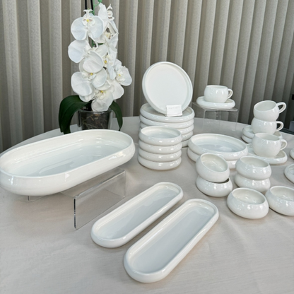 Acar Bianco Perla Full Moon Porzellan Frühstücksset für 6 Personen