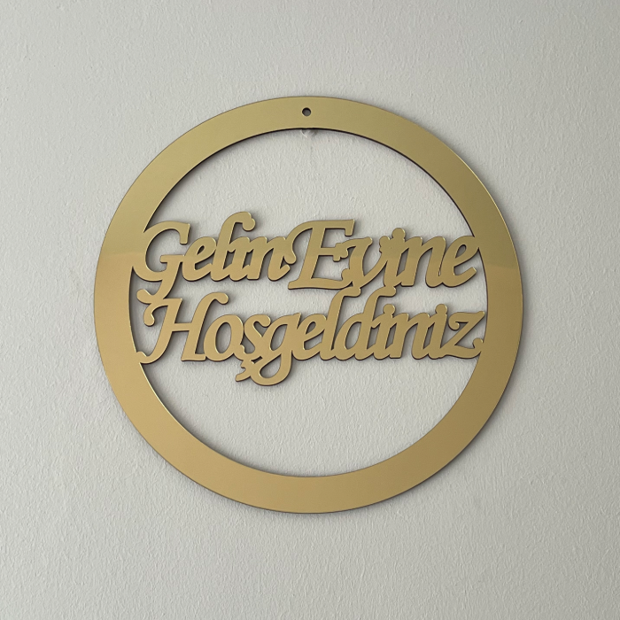 Plexiglas Türschild Deko - Kapı Süsü - Gelin Evine Hoşgeldiniz