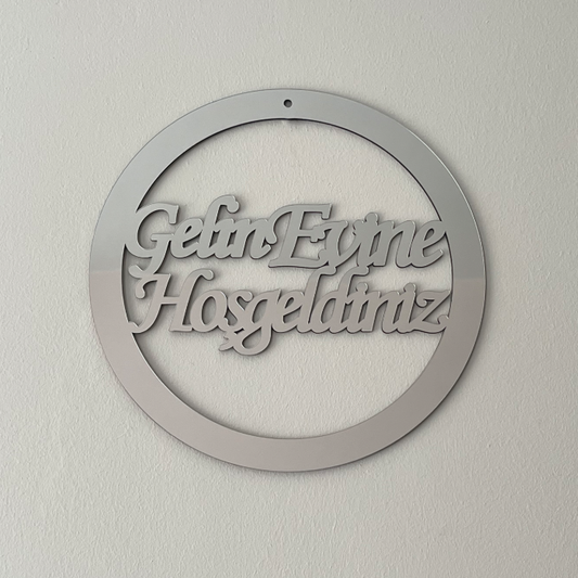 Plexiglas Türschild Deko - Kapı Süsü - Gelin Evine Hoşgeldiniz