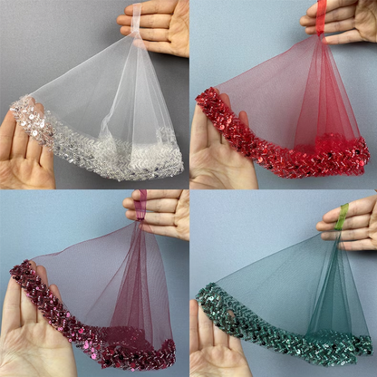 Gelin Halay Mendil – Braut Tanztuch mit Paillettenrand