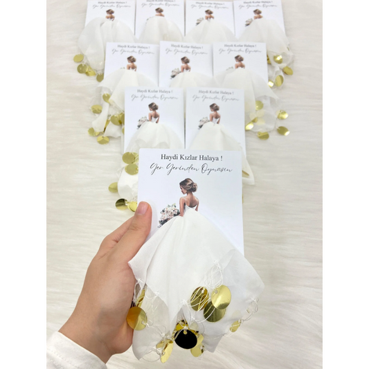 Kartlı Hediyelik Halay Mendili - Gastgeschenk Halay-Tuch mit Karte