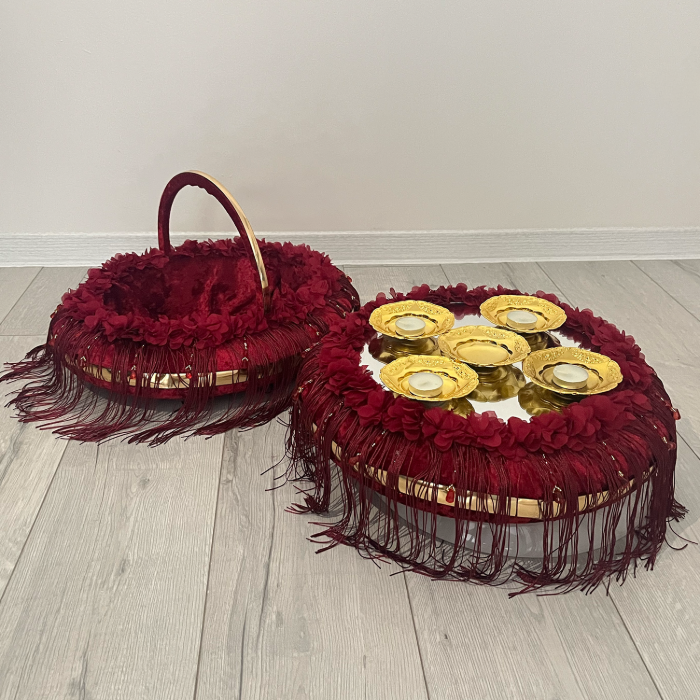 Kına Sepet ve Tepsı Takımı - Henna Korb und Tablett Set