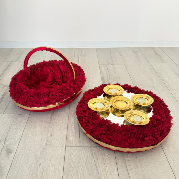 Kına Sepet ve Tepsı Takımı - Henna Korb und Tablett Set