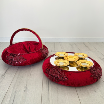 Kına Sepet ve Tepsı Takımı - Henna Korb und Tablett Set